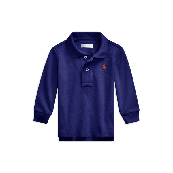 Polo &agrave; manches longues en piqu&eacute; Baby Boy en 1