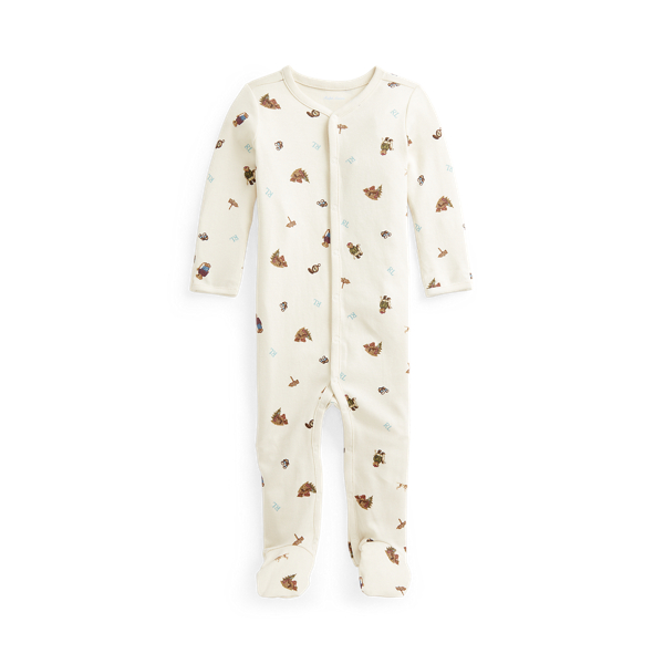 Polo Bear Cotton Footed Coverall Baby Boy 1