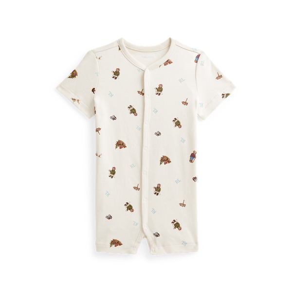 Pelele corto de algod&oacute;n Polo Bear Baby Boy en 1