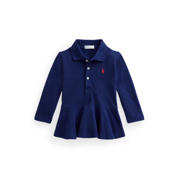 Cotton Mesh Peplum Polo Baby Girl 1