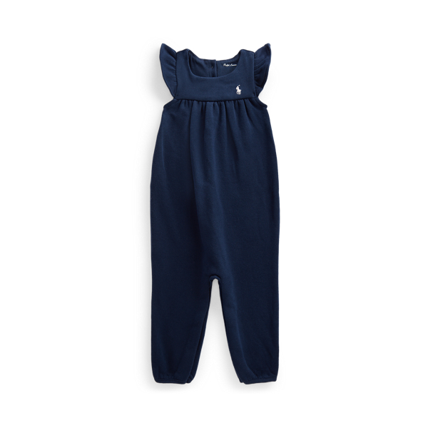 Fleece Flutter-Sleeve Coverall Baby Girl em 1
