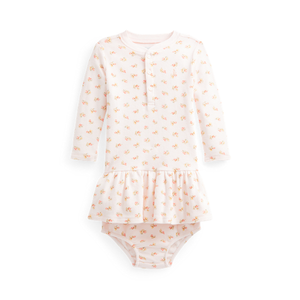 Waffle-Knit Dress &amp; Bloomer Baby Girl 1