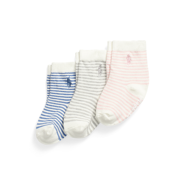 Drie paar gestreepte crewsokken Baby Girl in 1