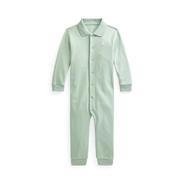 Soft Cotton Polo Coverall Baby Boy 1