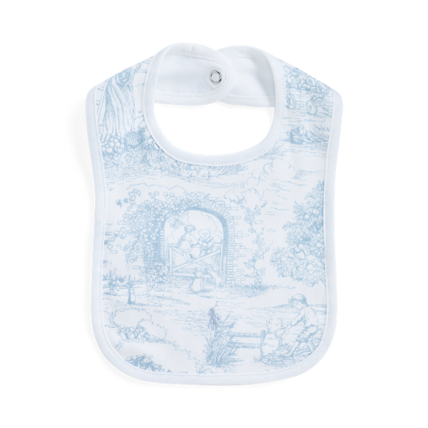 Bavoir en interlock &agrave; motif toile