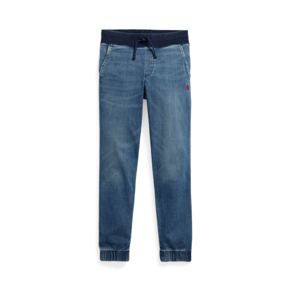Pantaloni da jogging in denim stretch BOYS 6-14 YEARS in 1
