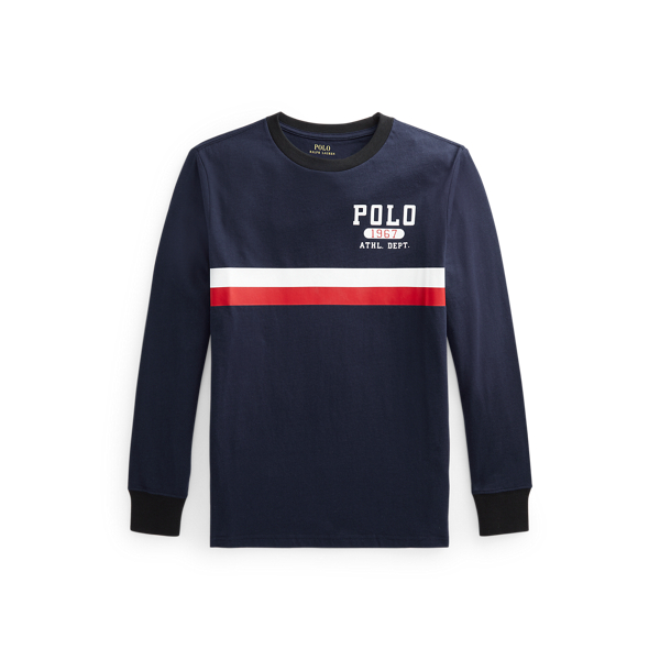 Logo Cotton Long-Sleeve Tee Boys 6-14 Years em 1