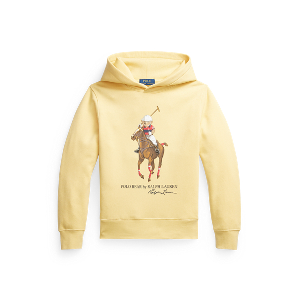 Fleece-Kapuzenpullover mit Polo Bear