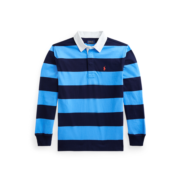 Gestreept katoenen jersey rugbyshirt Boys 6-14 Years in 1