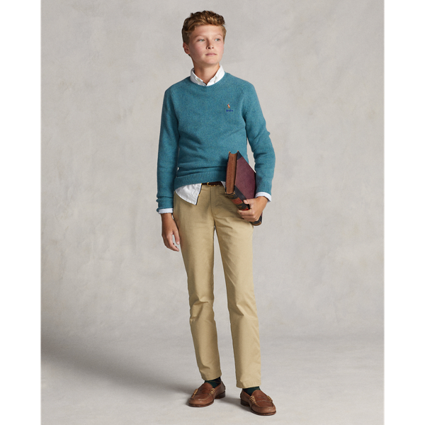 Shetland Blue Heather Wool-Cashmere Sweater Boys 8-20 4