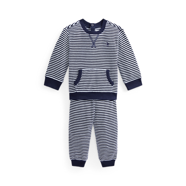 Set maglia e pantaloni in velour a righe Baby Boy in 1