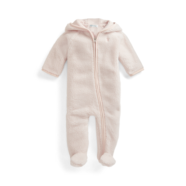 Bear-Ear Faux-Shearling Bunting Baby Girl 1