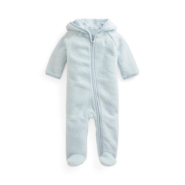 Bear-Ear Faux-Shearling Bunting Baby Boy 1