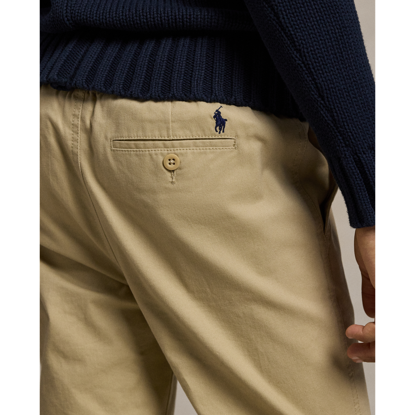 Детские брюки Ralph Lauren Polo Prepster Stretch Chino, цвет: Хаки — фото 3