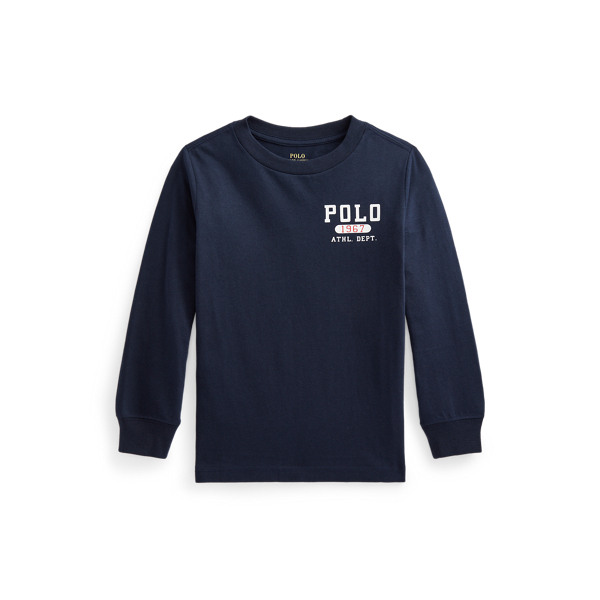 Camiseta de punto de algod&oacute;n y logotipo BOYS 1.5-6 YEARS en 1