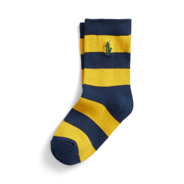 Rugby-Stripe Crew Socks