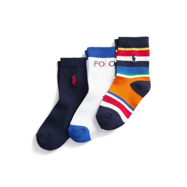 Lot&nbsp;3&nbsp;paires chaussettes de sport &agrave; logo Boys 1.5-6 Years en 1