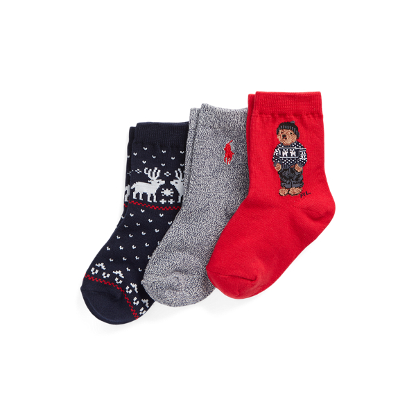 Polo Bear Crew Sock 3-Pack Boys 1.5-6 Years 1