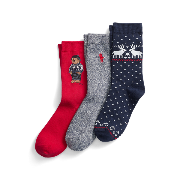 Polo Bear Crew Sock 3-Pack Boys 6-14 Years 1