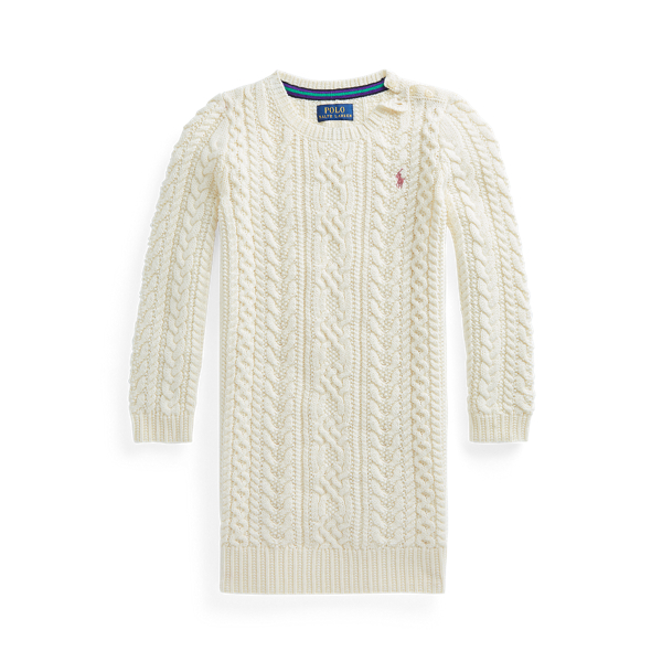 Aran-Knit Cotton Jumper Dress