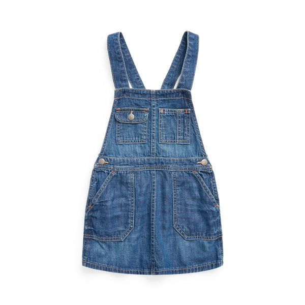 Cotton Denim Overall Dress Girls 1.5-6.5 Years 1