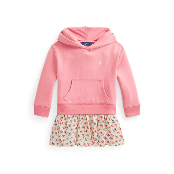 Robe-pull &agrave; capuche fleurie en molleton Girls 1.5-6.5 Years en 1