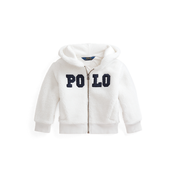 Logo Faux-Shearling Full-Zip Hoodie