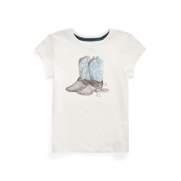 T-shirt graphique jersey de coton Girls 1.5-6.5 Years en 1