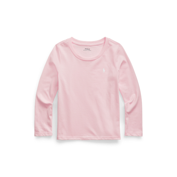 Hint Of Pink Cotton Jersey Long-Sleeve Tee Girls 2-6x for back to school 1