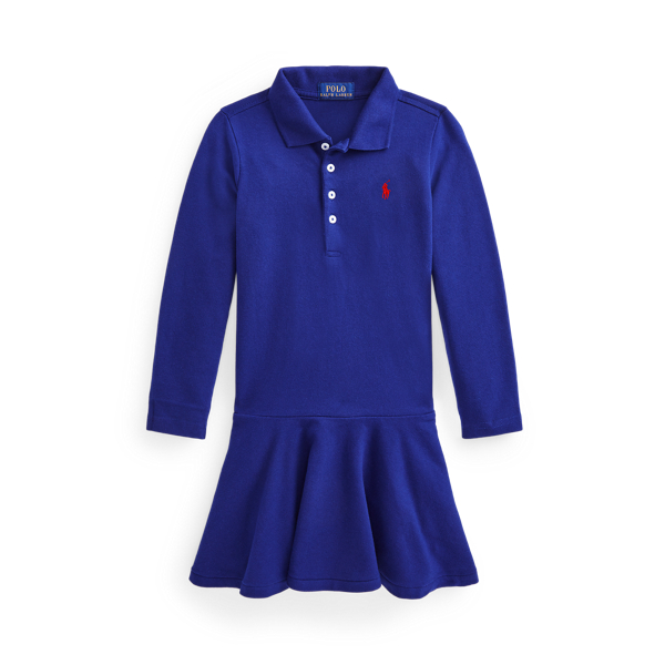 Vestido Polo de piqu&eacute; de algod&oacute;n el&aacute;stico Girls 1.5-6.5 Years en 1