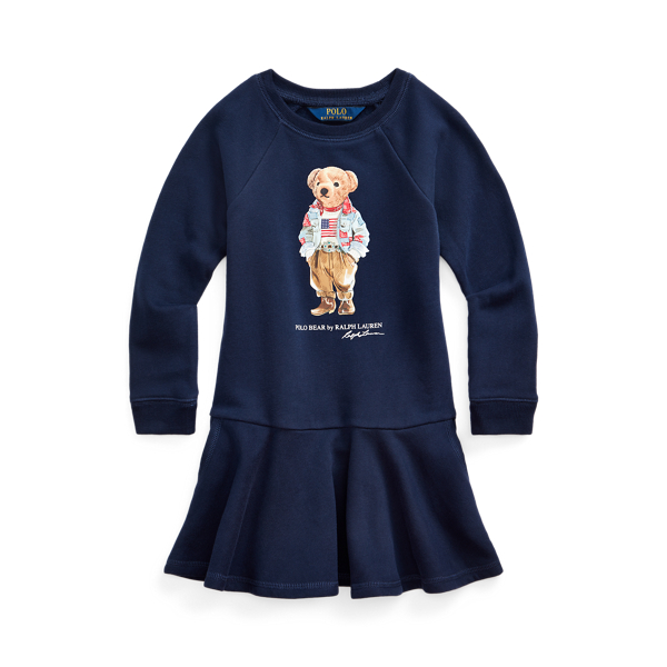 Polo Bear Fleece Dress Girls 7-14 Years 1