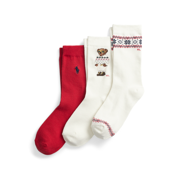 Chaussettes Polo Bear et Fair Isle GIRLS 7-14 YEARS en 1