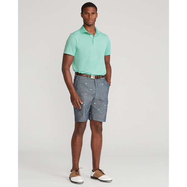 Resort Green Heather Custom Slim Fit Performance Polo Shirt Polo Golf 4
