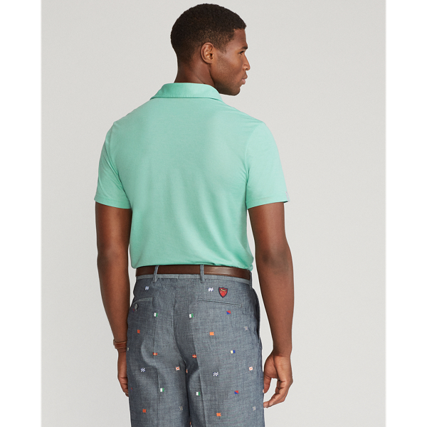 Resort Green Heather Custom Slim Fit Performance Polo Shirt Polo Golf 5