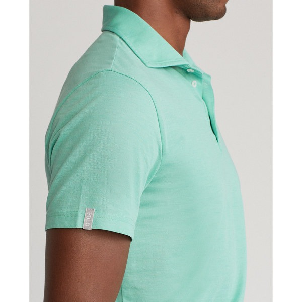 Resort Green Heather Custom Slim Fit Performance Polo Shirt Polo Golf 6