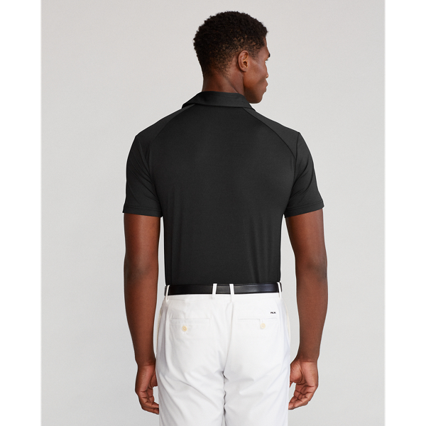 Black Custom Slim Fit Performance Polo Shirt RLX 4