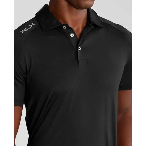 Black Custom Slim Fit Performance Polo Shirt RLX 5