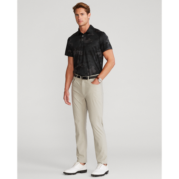 Camisa Polo Custom Slim Fit RLX em Preto Polo camuflado 4