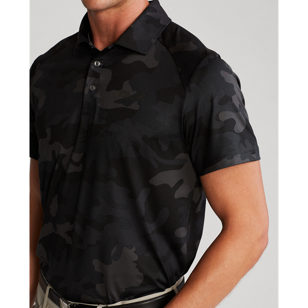 Camisa Polo Custom Slim Fit RLX em Preto Polo camuflado 6