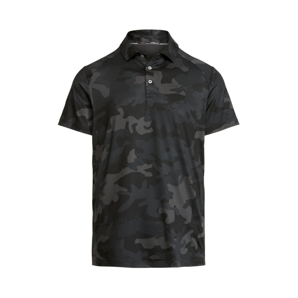 Camisa Polo Custom Slim Fit RLX em Preto Polo camuflado 2