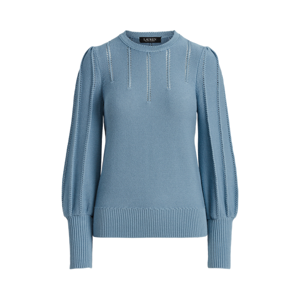 Puff-Sleeve Cotton Sweater Lauren 1