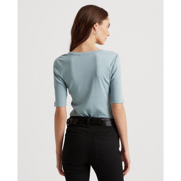 Ribbed Henley Tee