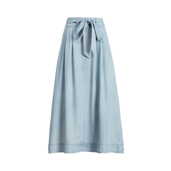 Belted A-Line Midi Skirt Lauren 1