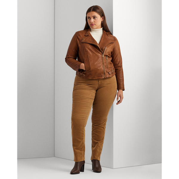 Burnished Leather Moto Jacket | Ralph Lauren