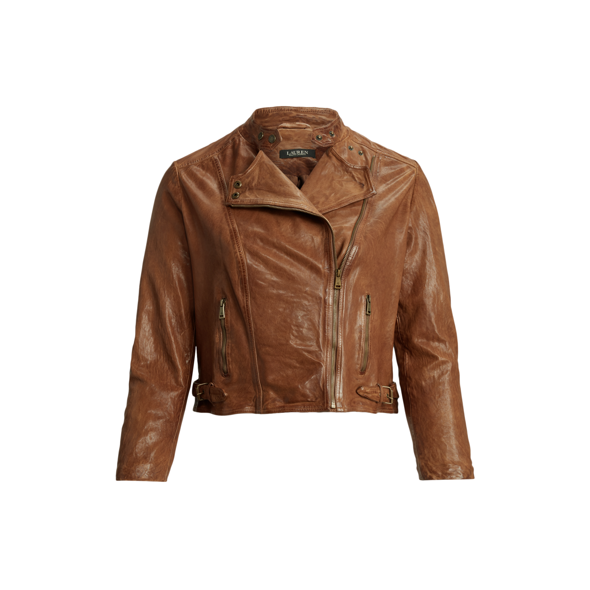 Burnished Leather Moto Jacket | Ralph Lauren