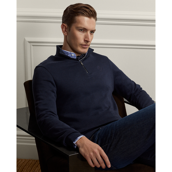 Monogram Fleece Quarter-Zip Sweatshirt