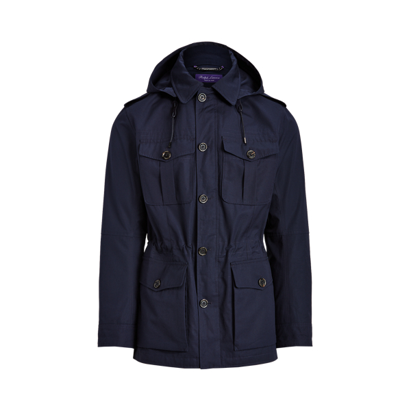 Veste Hartridge &agrave; 4&nbsp;poches coton m&eacute;lang&eacute; Purple Label en Marine pr&eacute;sid. classique 2