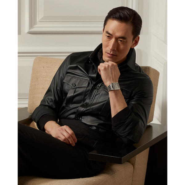 Plong&eacute; Leather Overshirt