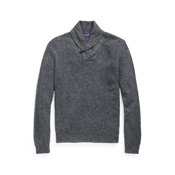Pull &agrave; col ch&acirc;le en cachemire et soie Purple Label en 1