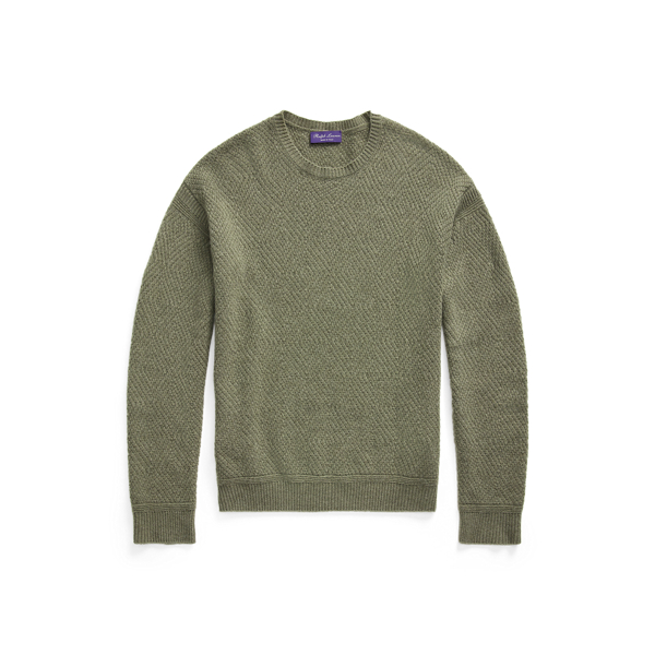 Diamond-Knit Cashmere Jumper Purple Label 1